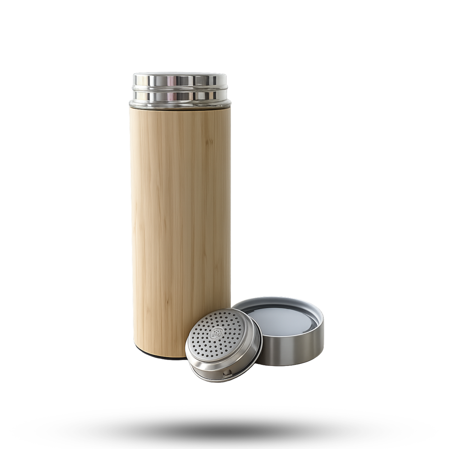 Premium Bamboo Insulated Tea & Coffee Flask with Tea Infuser