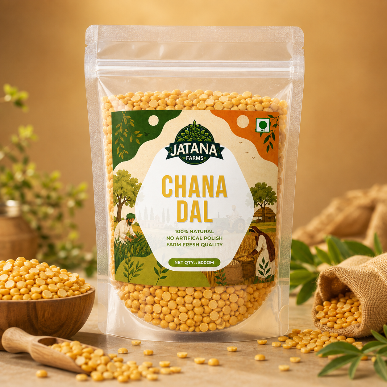 Chana Dal – 100% Natural, No Artificial Polish | 500g