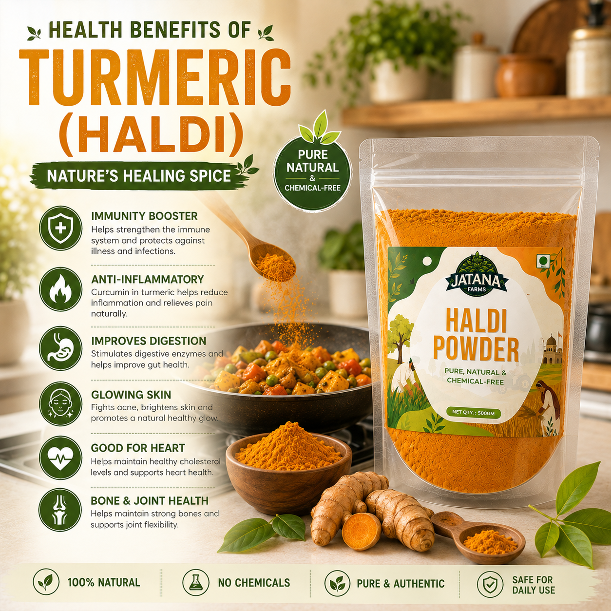 Haldi Powder (Turmeric Powder) | 100% Pure & Natural