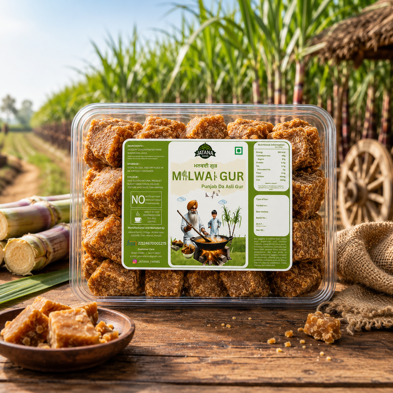 Desi Malwai Gur (Plain Jaggery) – Pure & Natural