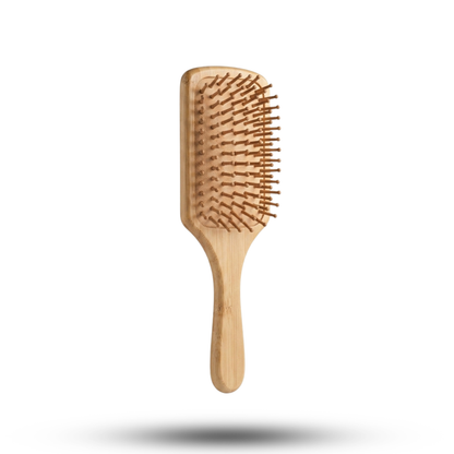 Natural Wooden Bamboo Paddle Hair Brush – Gentle Detangling & Scalp Massage