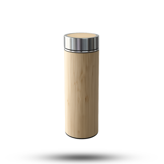 Premium Bamboo Insulated Tea & Coffee Flask with Tea Infuser