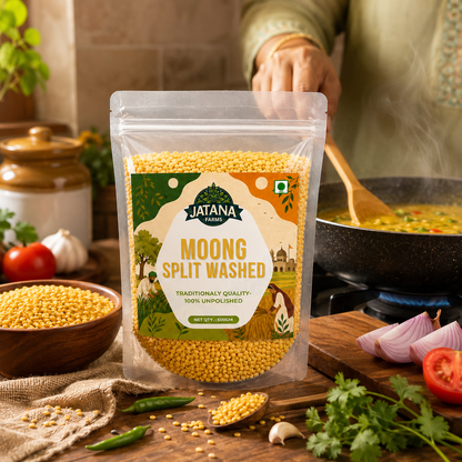 Moong Split Washed Dal 500g | Jatana Farms
