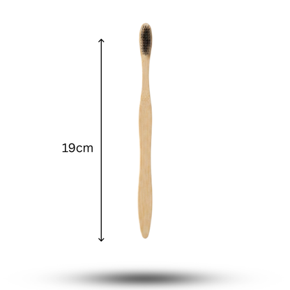 Eco-Friendly Bamboo Toothbrush | Soft Charcoal Bristles | Biodegradable Handle