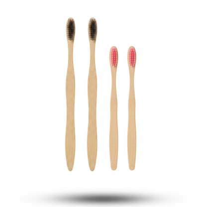 Eco-Friendly Bamboo Toothbrush | Soft Charcoal Bristles | Biodegradable Handle